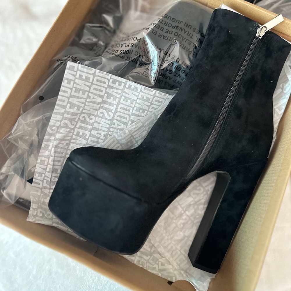 Black platform boots